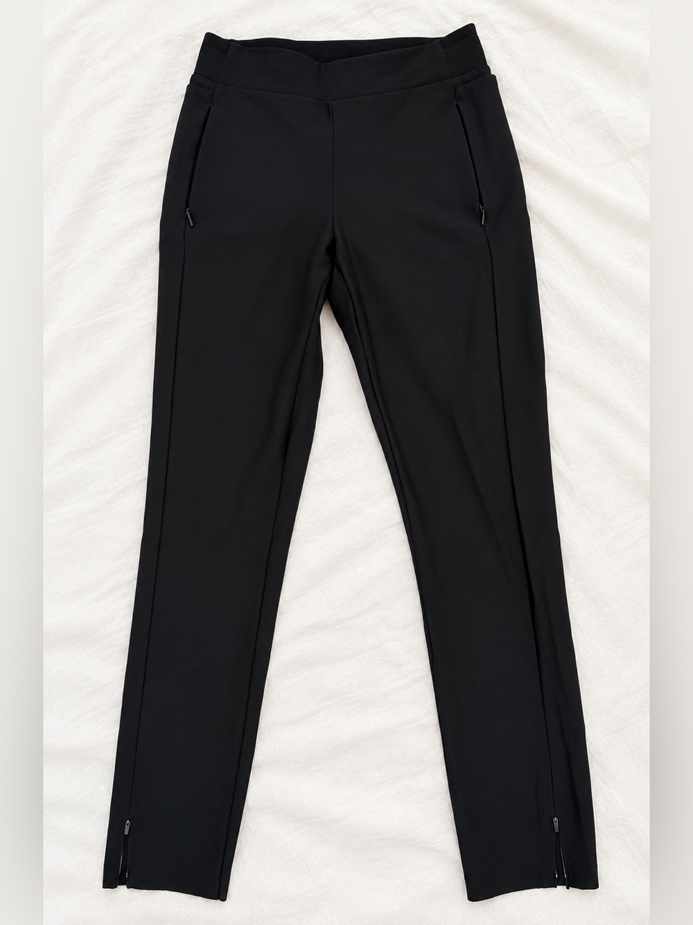 Athleta Stellar Tight Women's Leggings Size 6 Black High Rise Ankle Zip